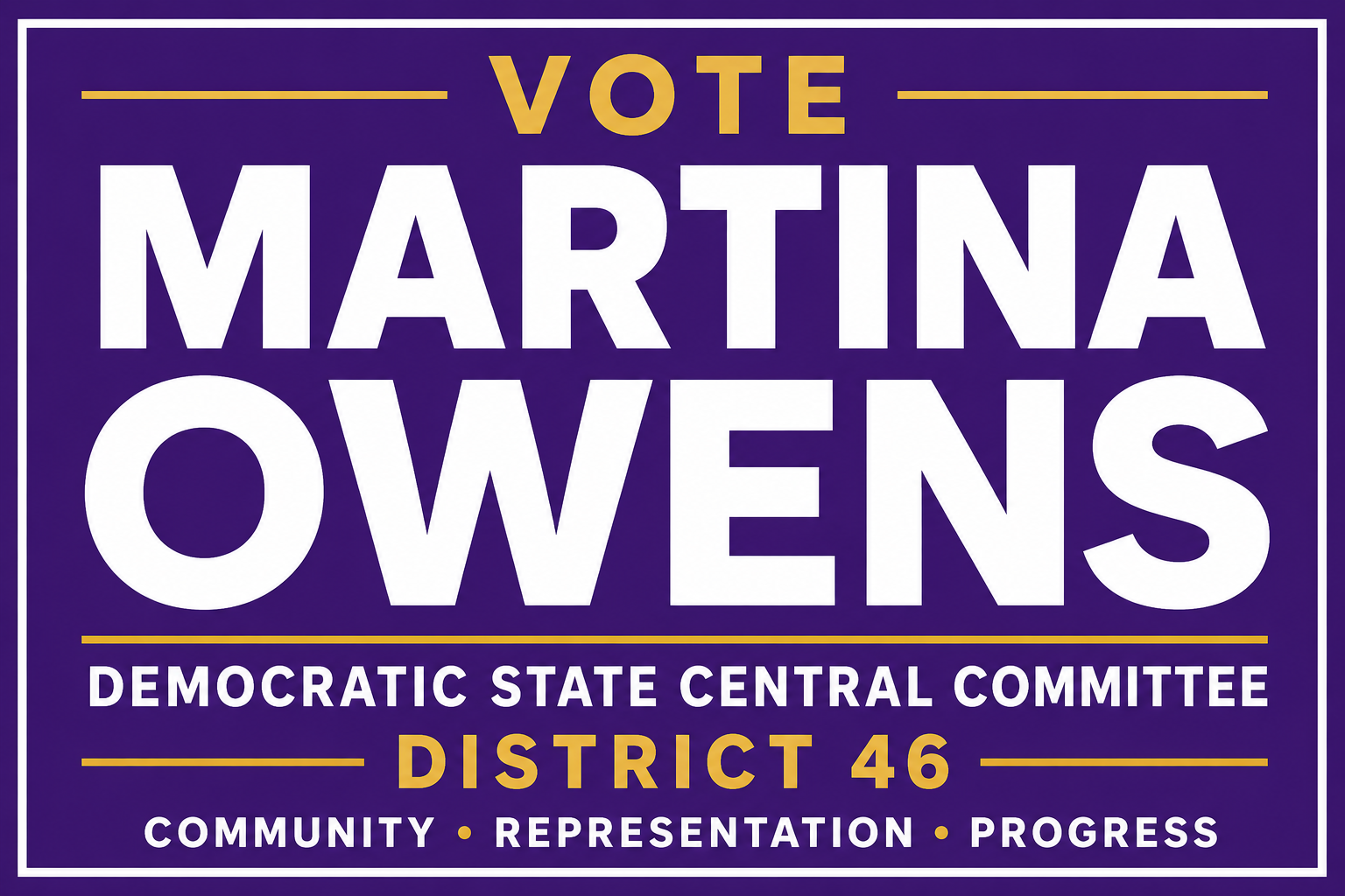 Martina Owens District 46 campaign logo